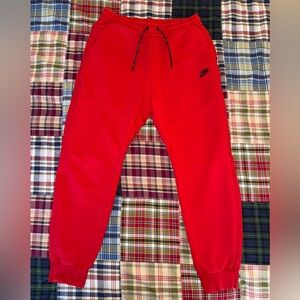 Red Nike Dri-FIT Tech Joggers Sweatpants Size Large Tall LT